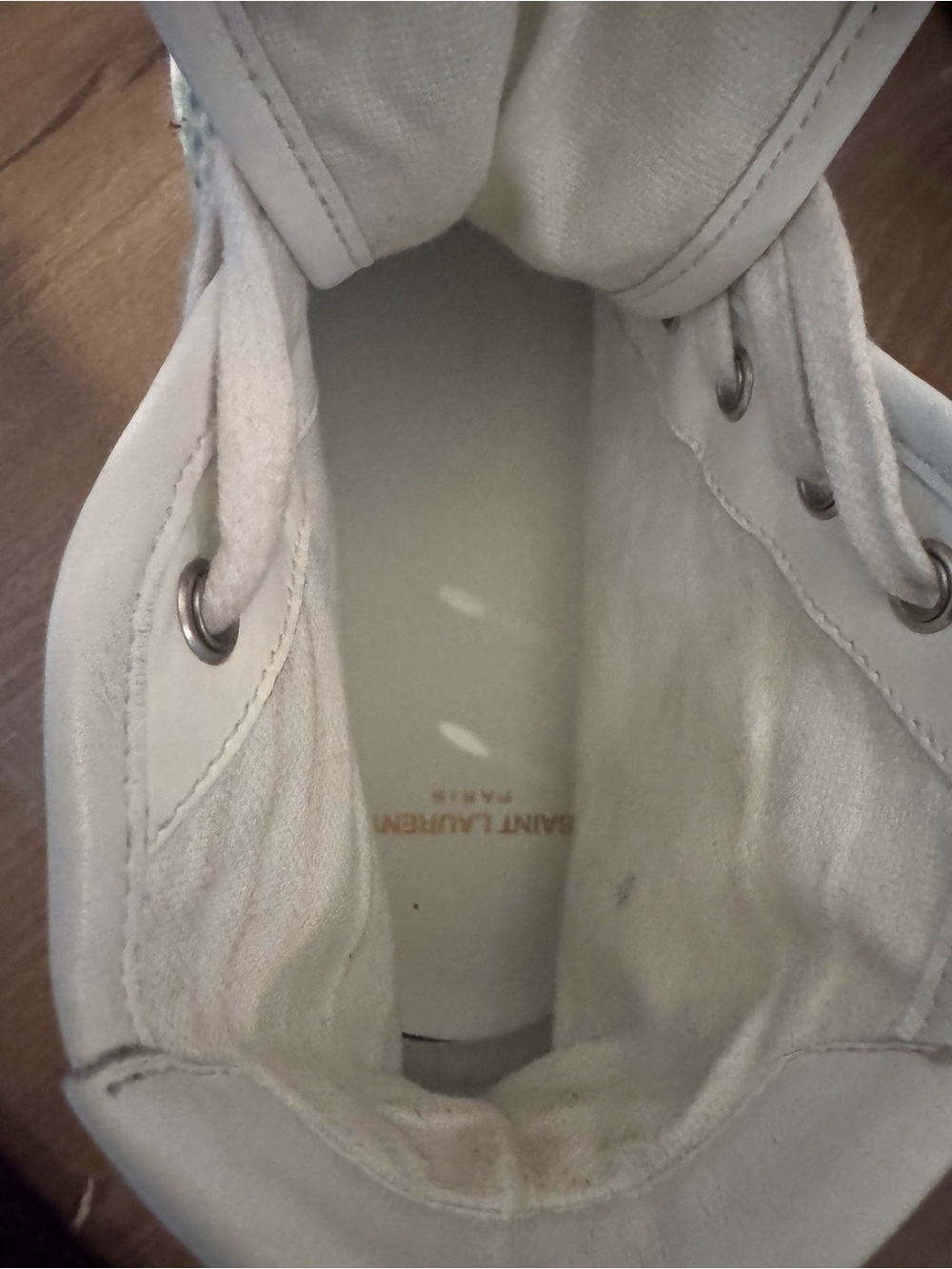 Saint Laurent White High-Top Sneakers - Picture 5 of 6